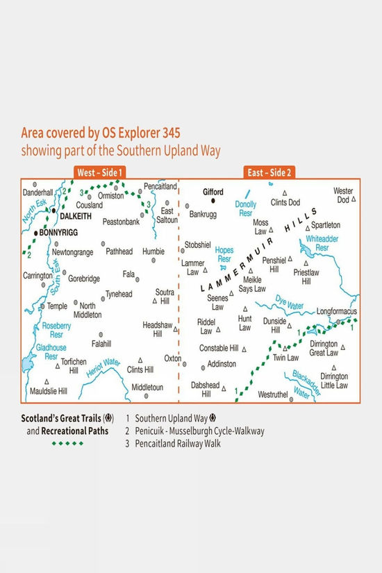 Explorer Map 345 Lammermuir Hills