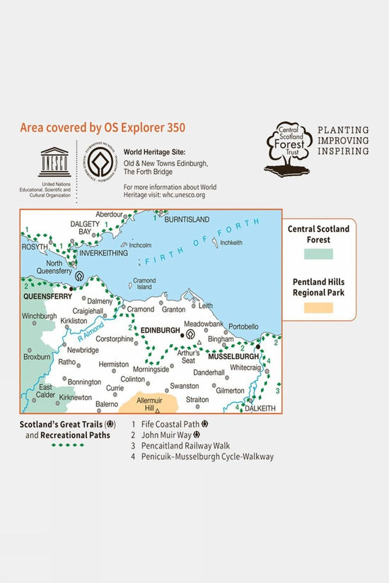 Explorer Map 350 Edinburgh