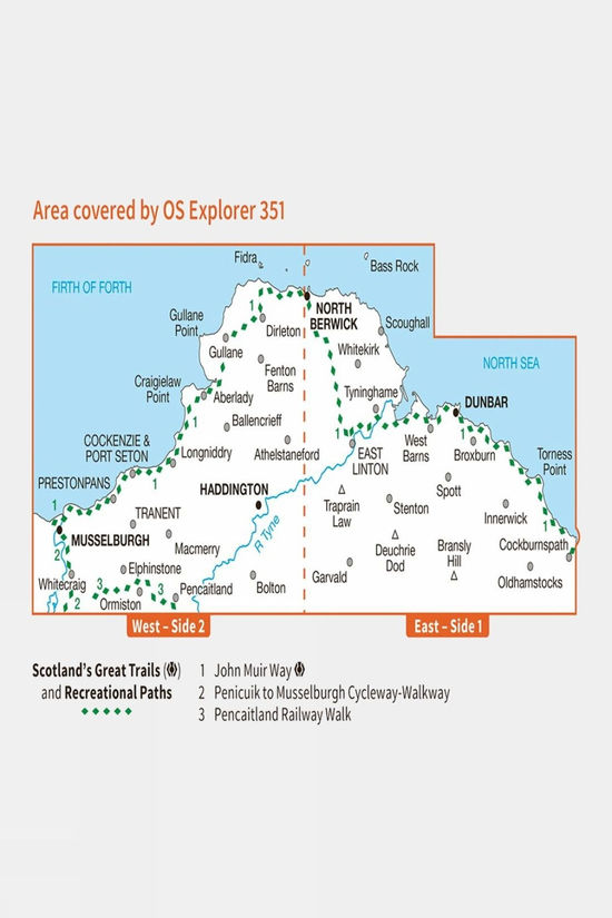 Explorer Map 351 Dunbar And North Berwick
