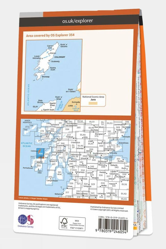 Explorer Map 354 Colonsay And Oronsay