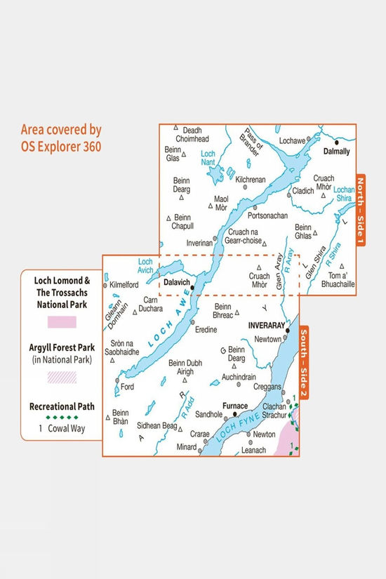 Explorer Map 360 Loch Awe And Inveraray