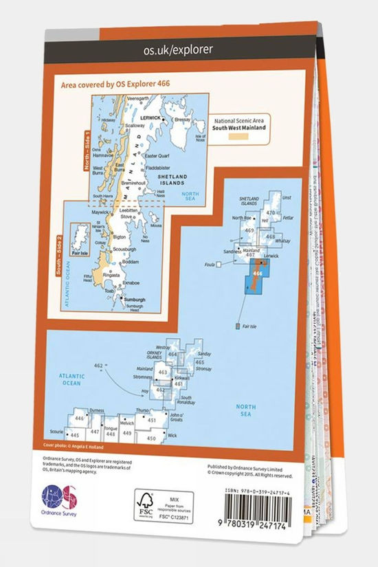 Explorer Map 466 Shetland - Mainland South