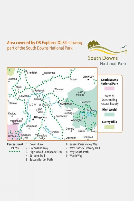 Explorer Map OL34 Crawley And Horsham