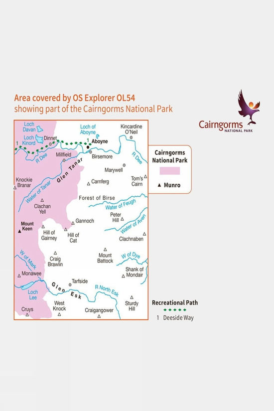 Explorer Map OL54 Glen Esk And Glen Tanar