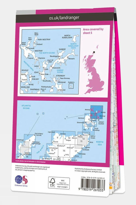 Landranger Map 05 Orkney - Northern Isles