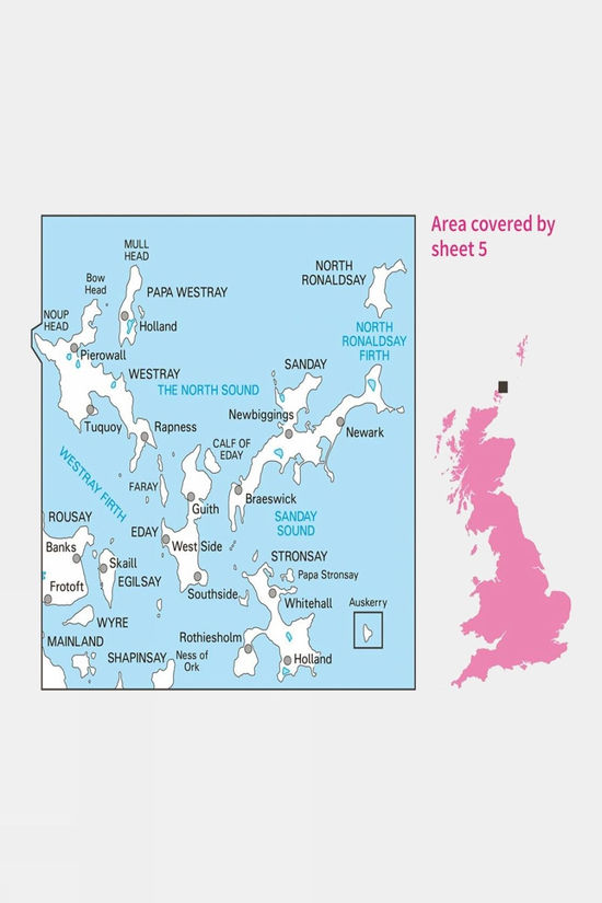 Landranger Map 05 Orkney - Northern Isles