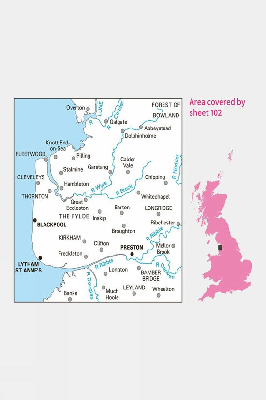 Landranger Map 102 Preston And Blackpool