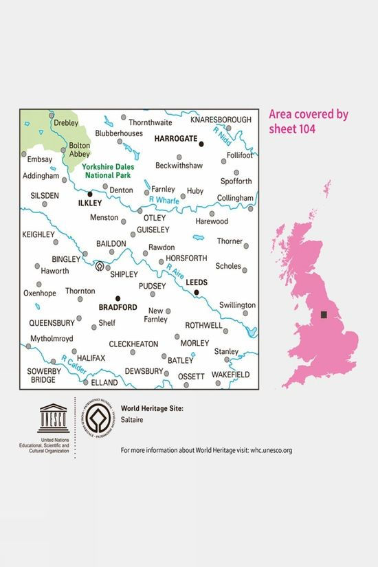 Landranger Map 104 Leeds And Bradford