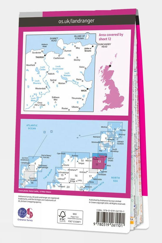 Landranger Map 12 Thurso And Wick