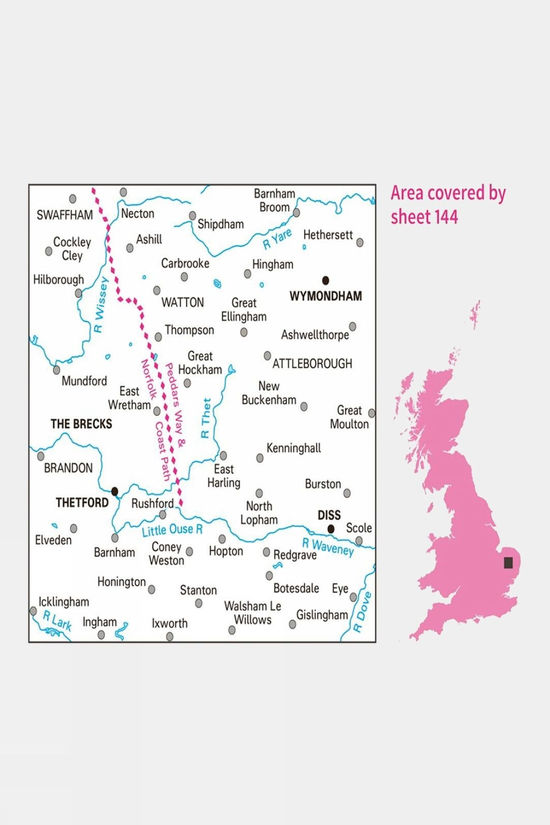 Landranger Map 144 Thetford And Diss