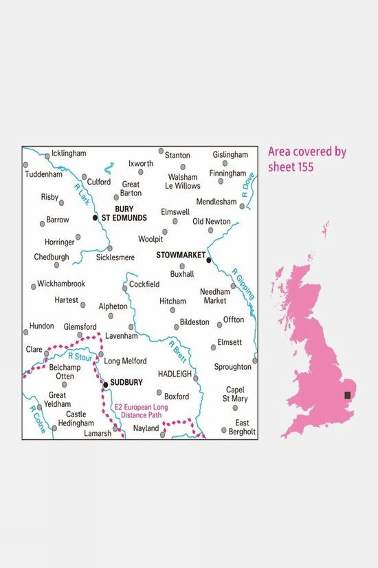 Landranger Map 155 Bury St Edmunds