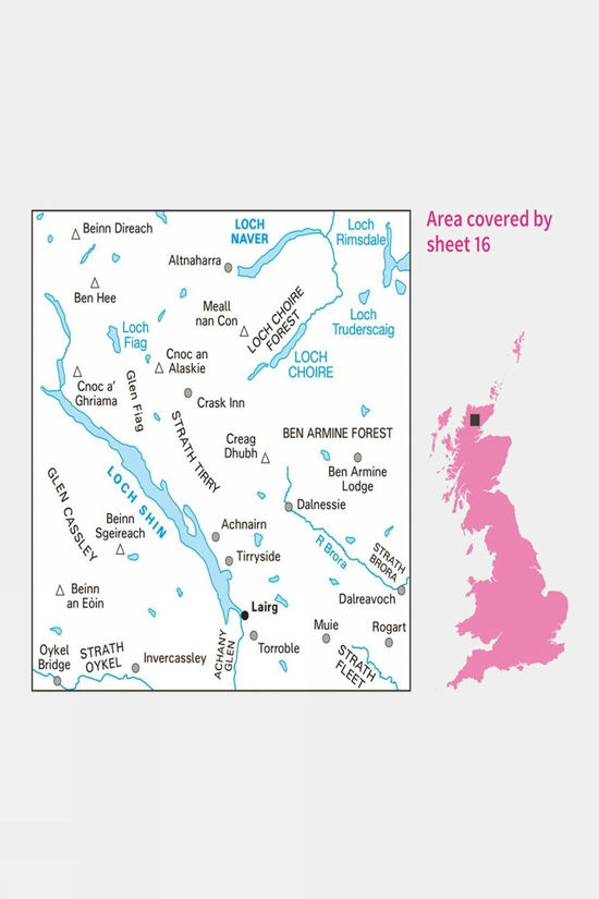 Landranger Map 16 Lairg And Loch Shin