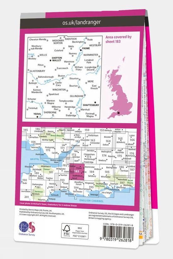 Landranger Map 183 Yeovil And Frome