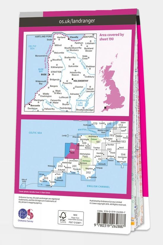 Landranger Map 190 Bude And Clovelly