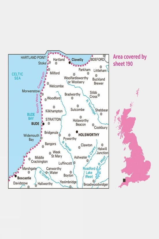 Landranger Map 190 Bude And Clovelly