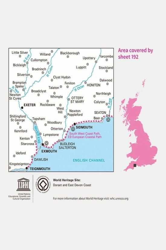 Landranger Map 192 Exeter And Sidmouth