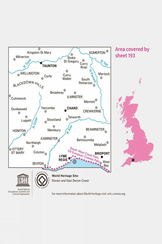 Landranger Map 193 Taunton And Lyme Regis