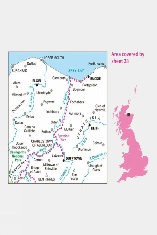 Landranger Map 28 Elgin And Dufftown