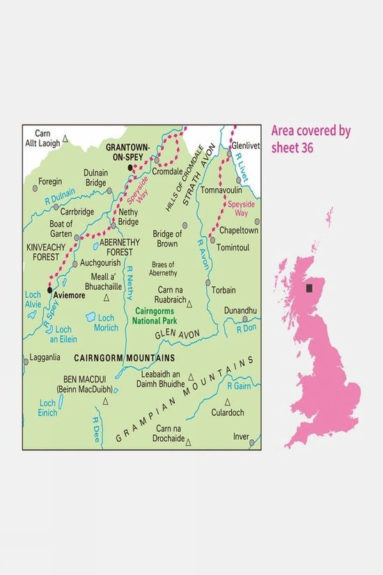 Landranger Map 36 Grantown And Aviemore