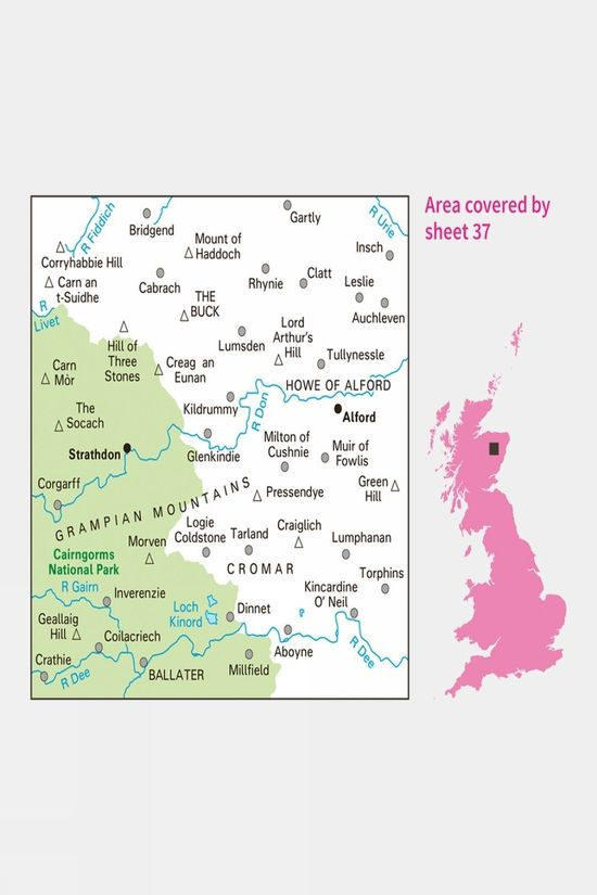 Landranger Map 37 Strathdon And Alford