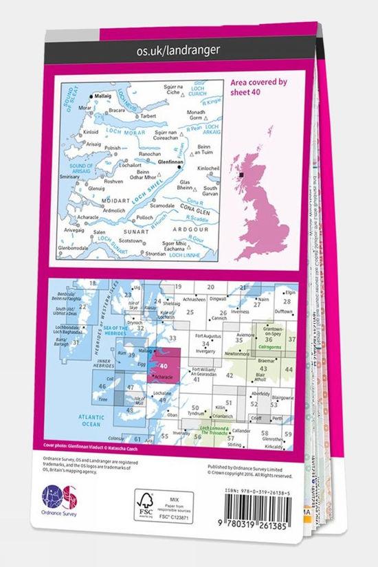 Landranger Map 40 Mallaig And Glenfinnan