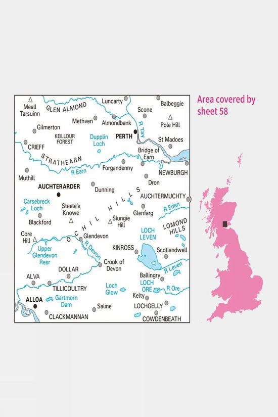 Landranger Map 58 Perth And Alloa