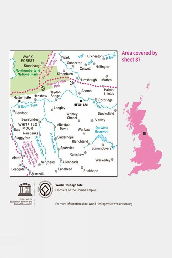 Landranger Map 87 Hexham And Haltwhistle