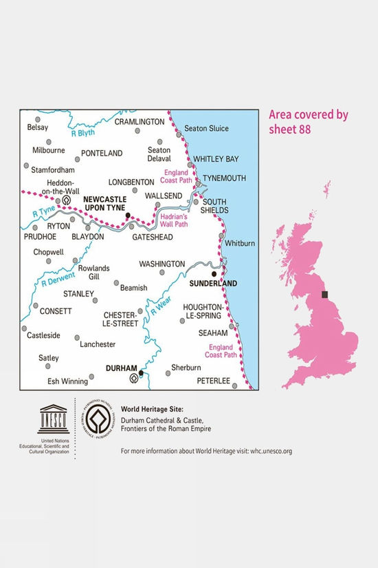 Landranger Map 88 Newcastle Upon Tyne