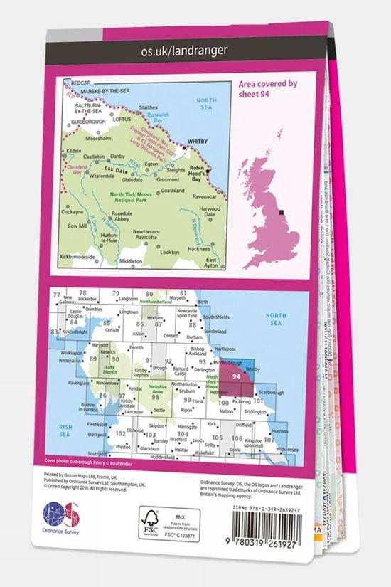 Landranger Map 94 Whitby And Esk Dale
