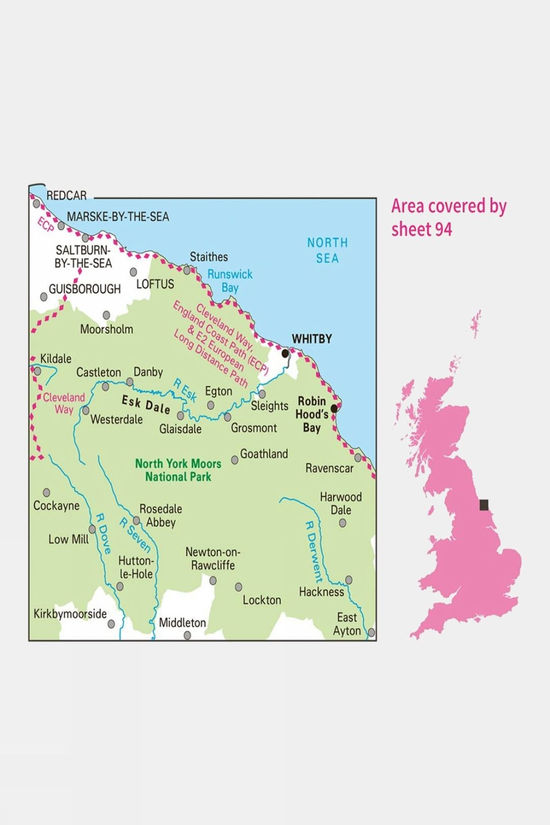 Landranger Map 94 Whitby And Esk Dale