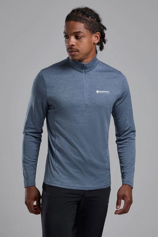 Mens Dart Zip Neck Base Layer Top