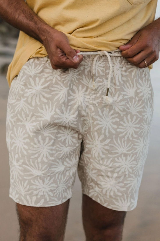 Mens Drifter Printed Cord Shorts
