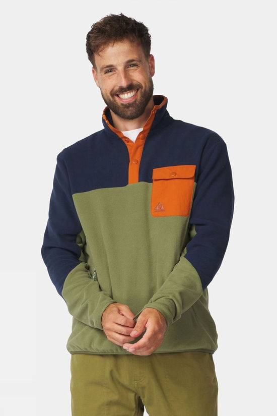 Mens Fitzroy Snap Fleece Top