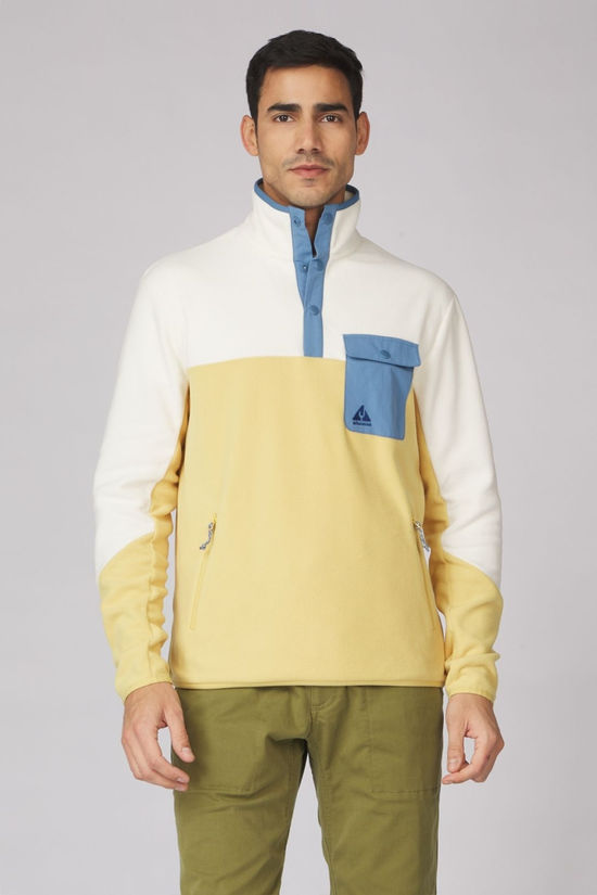 Mens Fitzroy Snap Fleece Top