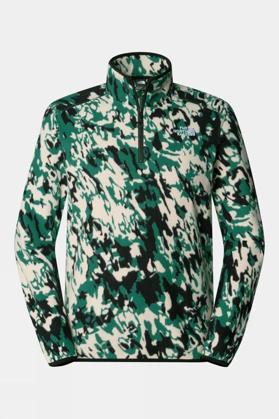 Mens Glacier Printed Quarter Zip Fleece
