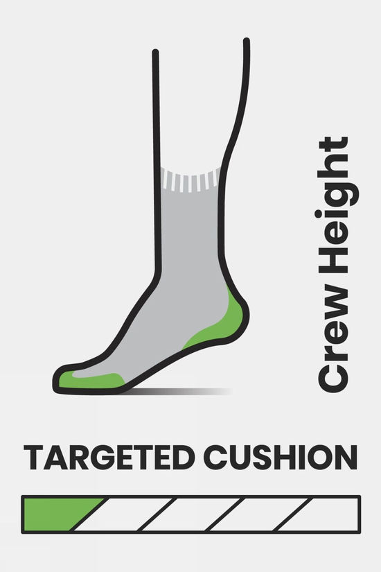Mens Hike Targeted Cushion Crew Socks
