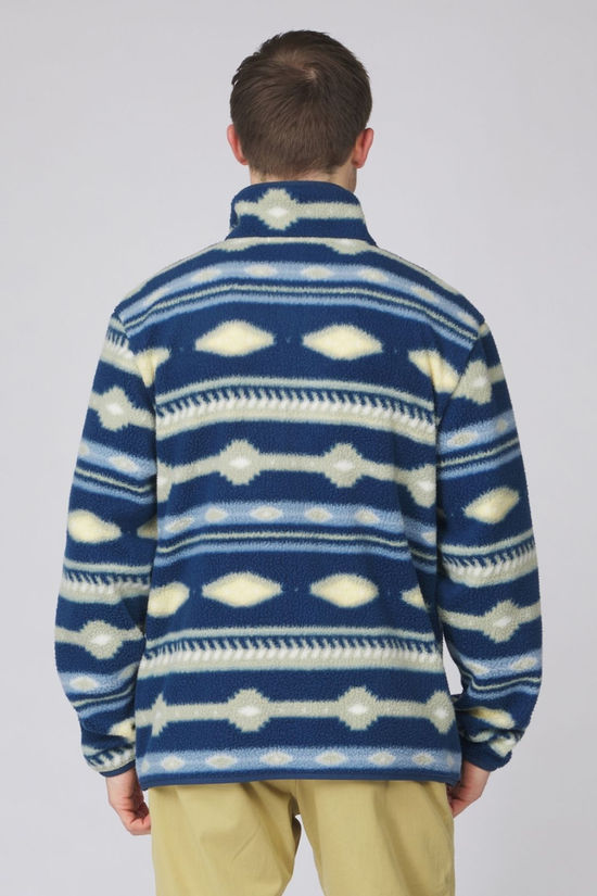 Mens Pehoe Printed Snap Half Zip Fleece