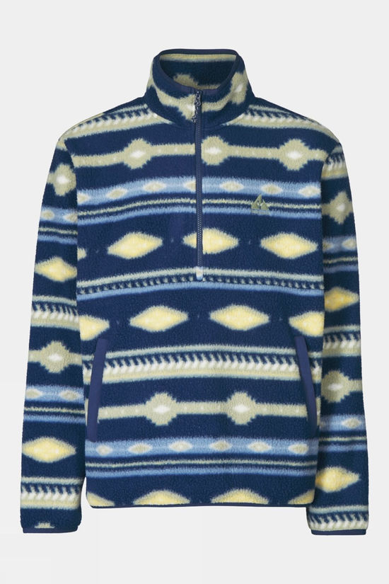 Mens Pehoe Printed Snap Half Zip Fleece