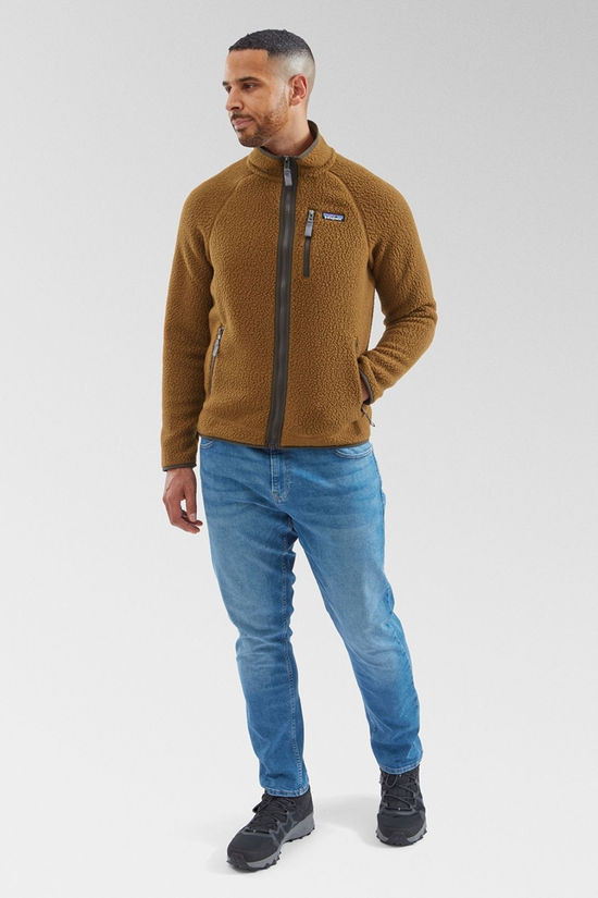 Mens Retro Pile Fleece Jacket