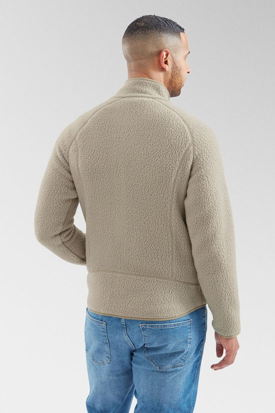 Mens Retro Pile Fleece Jacket