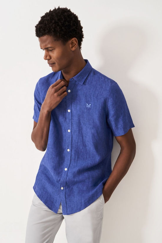 Mens Short Sleeve Linen Shirt