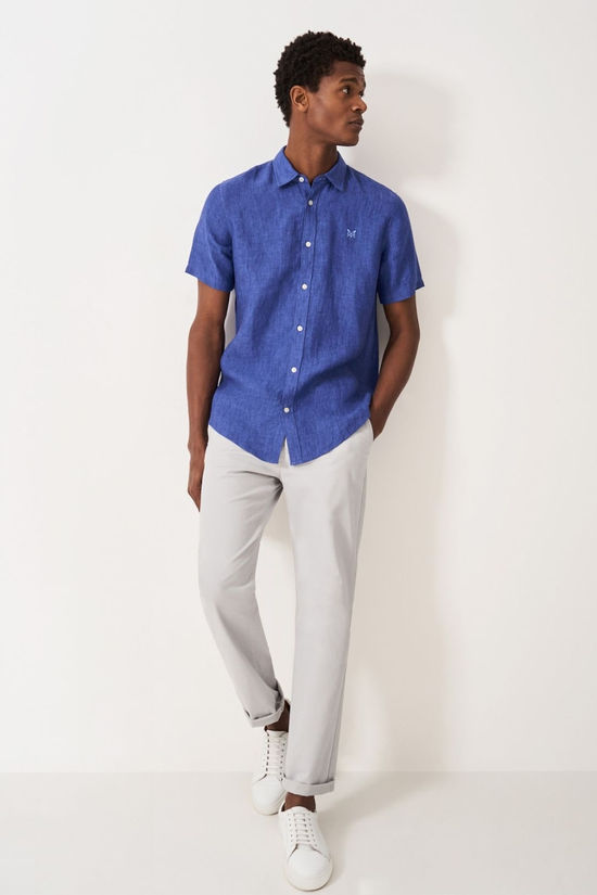 Mens Short Sleeve Linen Shirt