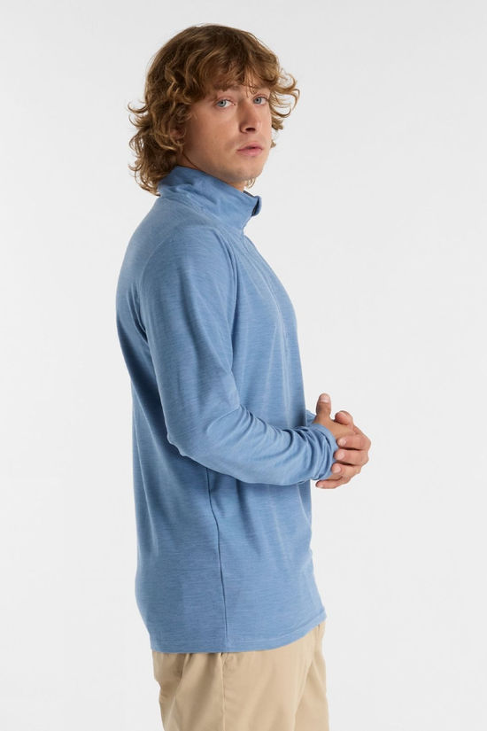 Mens Space Dye Quarter Zip Top