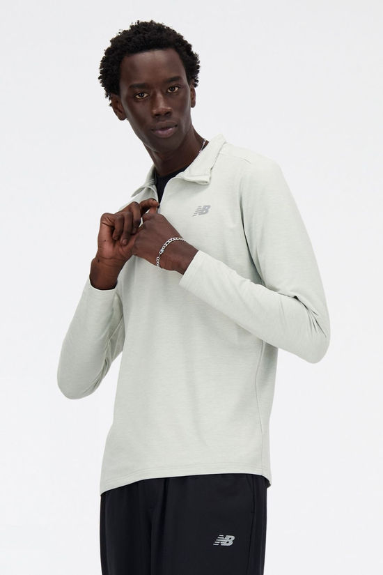 Mens Space Dye Quarter Zip Top