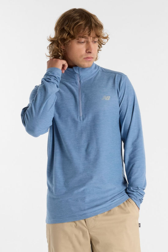 Mens Space Dye Quarter Zip Top