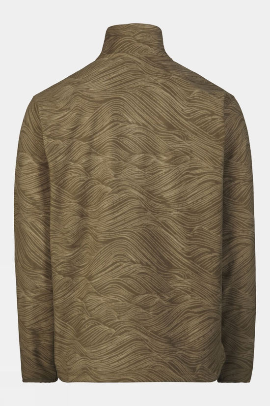 Mens Wave Printed Half Zip Fleece