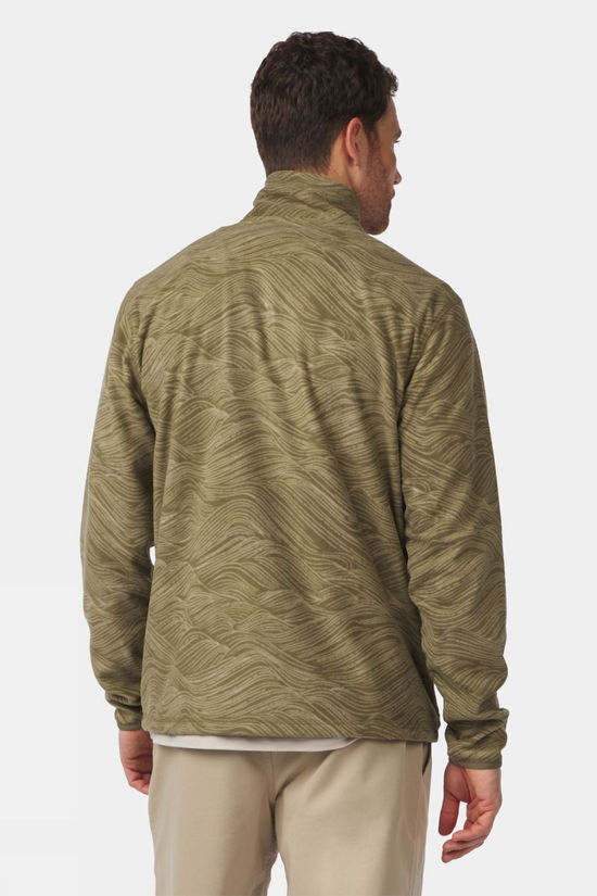Mens Wave Printed Half Zip Fleece