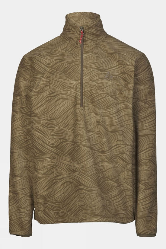 Mens Wave Printed Half Zip Fleece