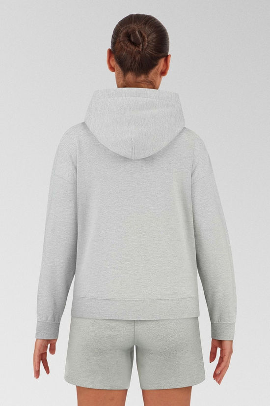 Womens Blue Fleece Hooded Sweatshirt