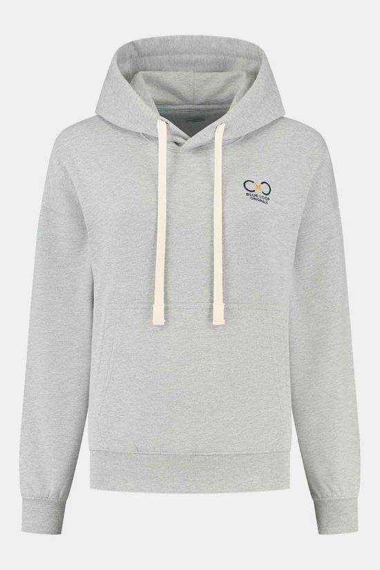 Womens Blue Fleece Hooded Sweatshirt